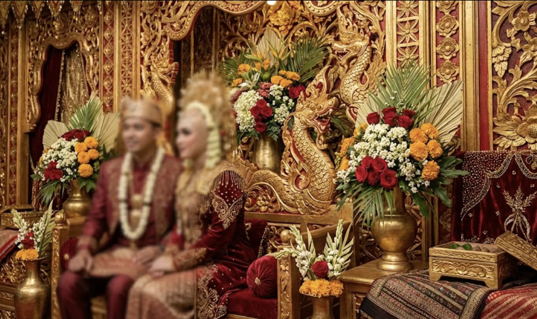 Detail Ornamen Pelaminan Saat Upacara